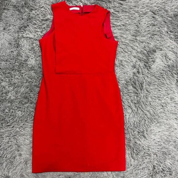 MNG Suit Red Sleeveless Dress Size 8 - Picture 1 of 7